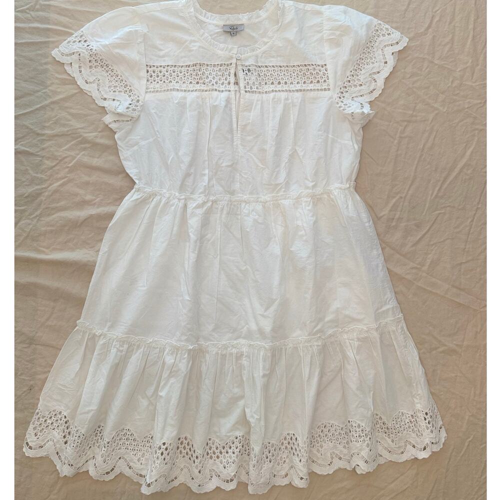 Rails NWT ($288) | White Lettie Eyelet Scalloped Dress | size XL